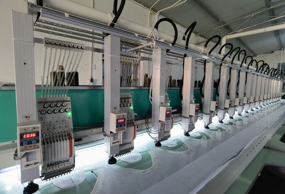 40W-80W Laser Cutting Embroidery Machine 20 Testa per 2 strati Taglio tessuto