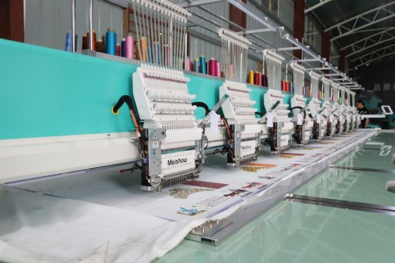 Alta velocità 1200RPM singola macchina di ricamo di pacco 10 testa con telaio in alluminio